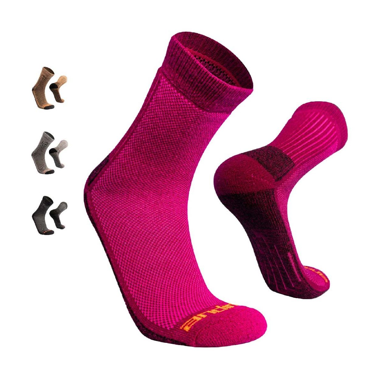 ANDINA OUTDOORS - Calcetin merino alpaca trekking montaña nieve acolchados hombre mujer