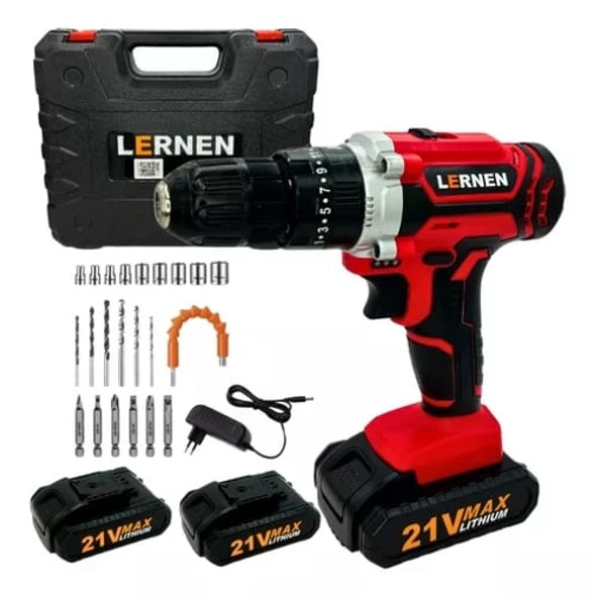 Taladro Percutor Destornillador Inalámbrico 21v Lernen, marca LERNEN - Foto Principal