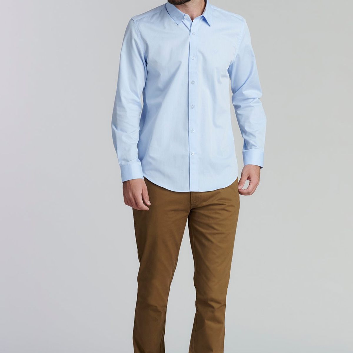 FEROUCH - Camisa Alabama Smart Casual Celeste Ferouch
