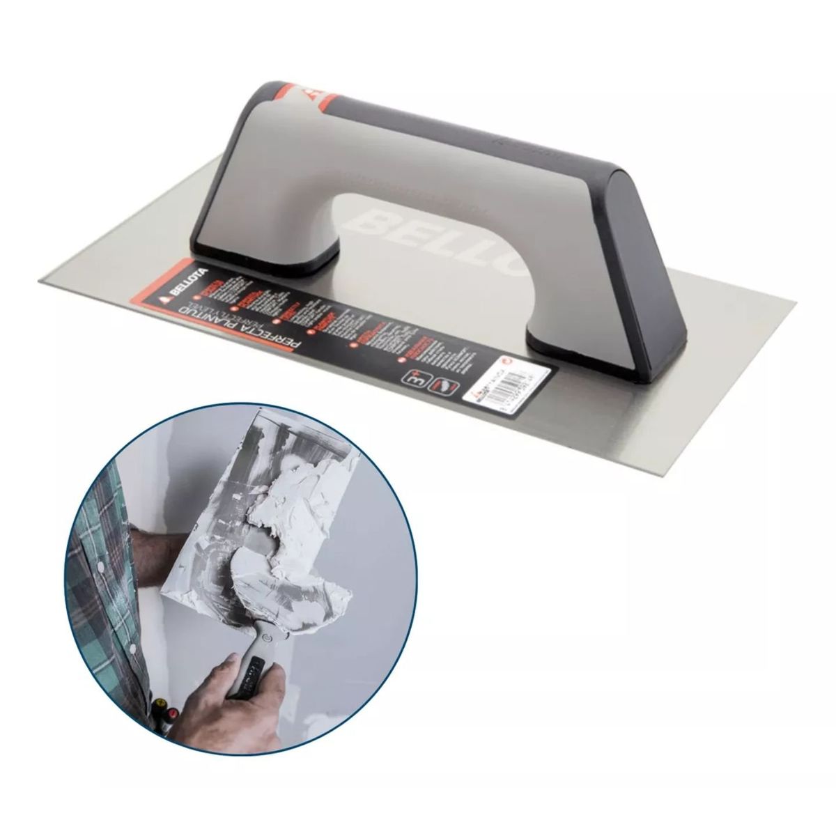 GENERICO - Llana Lisa 30 X 18 Cm Mango Plastico Bellota