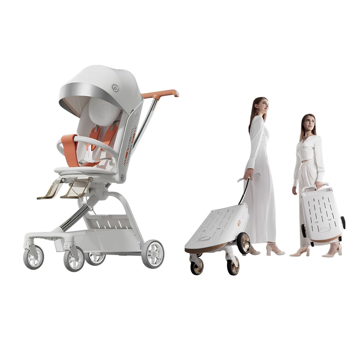 LUBABYCAS - Coche De Paseo 360° Magic Box F5 Blanco LuBabycas