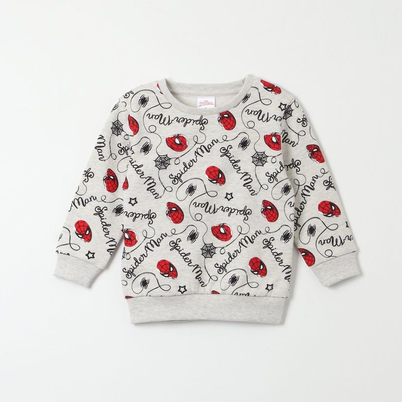 MARVEL - Poleron Cerrado Niño Spiderman Telaraña Gris Marvel