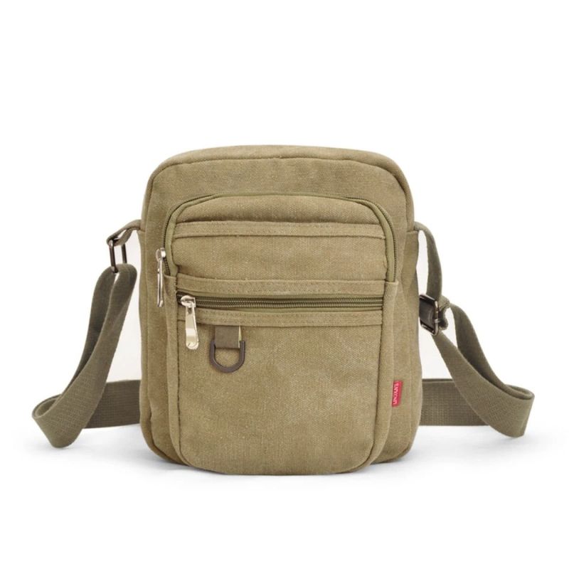 GENERICO - Bolso Morral Canvas Elbrus Kaki Lincolns - Cafe