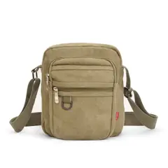 GENERICO - Bolso Morral Canvas Elbrus Kaki Lincolns - Cafe