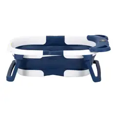 BEBESIT - Bañera Plegable Smart Bear Viajes Bebe Azul con Termómetro