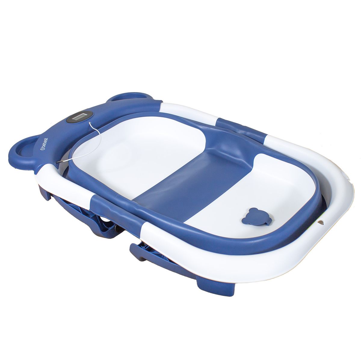 BEBESIT - Bañera Plegable Smart Bear Viajes Bebe Azul con Termómetro