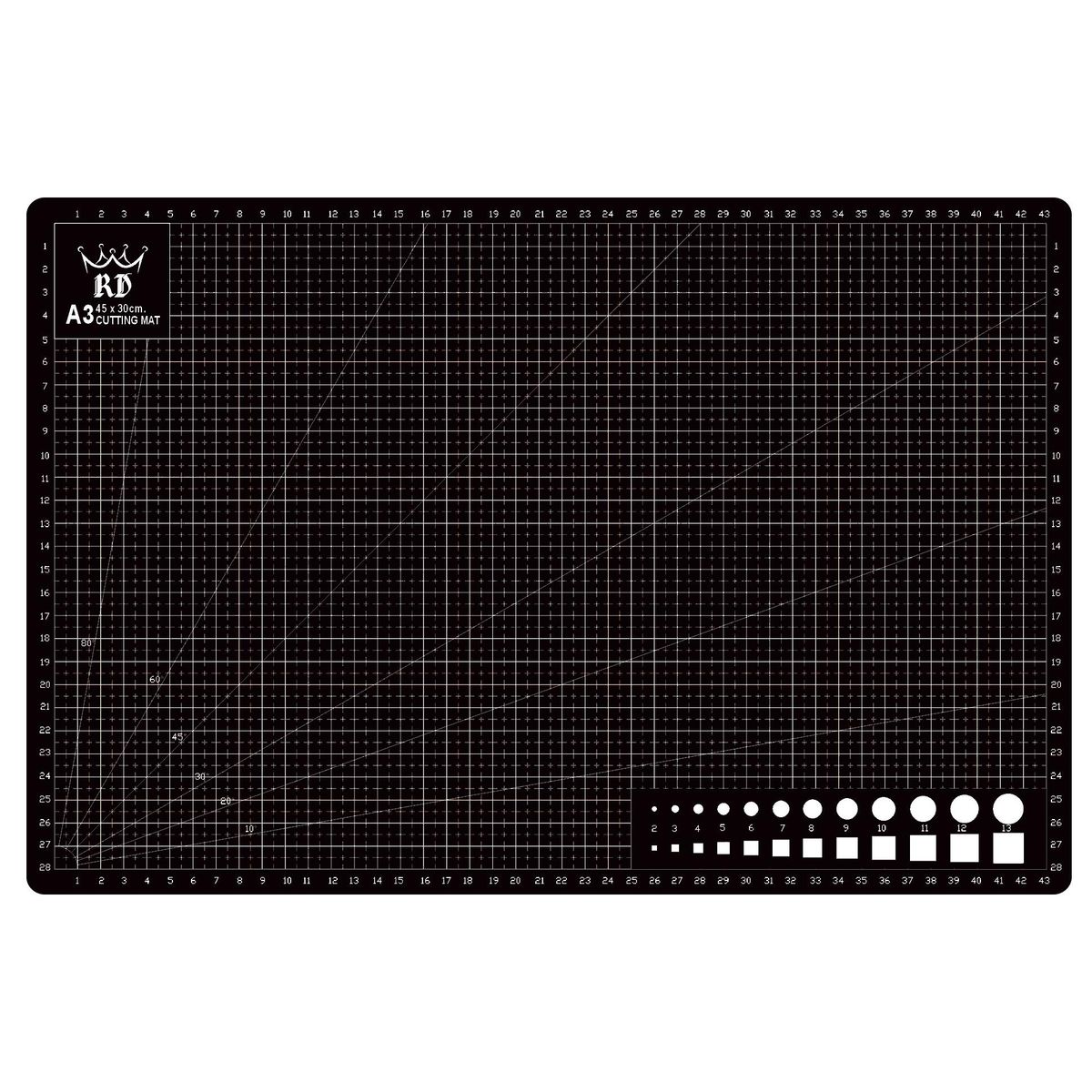 RD - Base Tabla Salvacorte A3 Tapete Corte 30x45cm Rd Negra