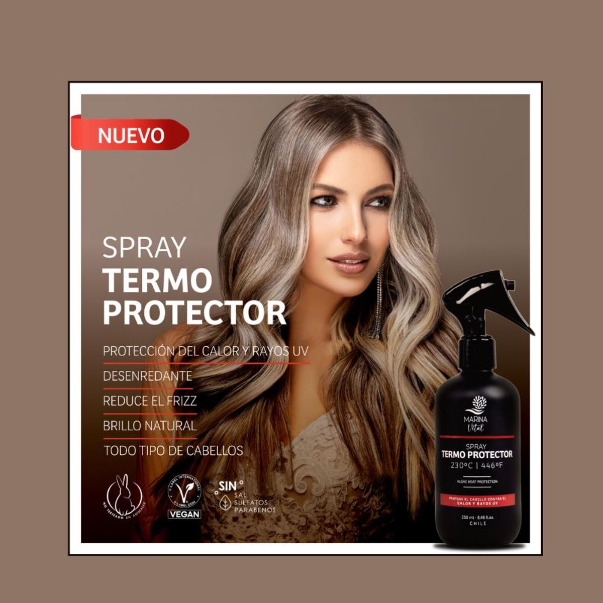 MARINA VITAL - Spray TermoProtector Algae Heat Protection 250ml Marina Vital