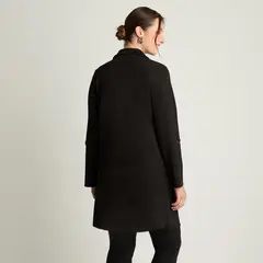 LORENZO DI PONTTI - Chaqueta Manga Larga Tipo Tapado De Suede Manga Roll Up Negro