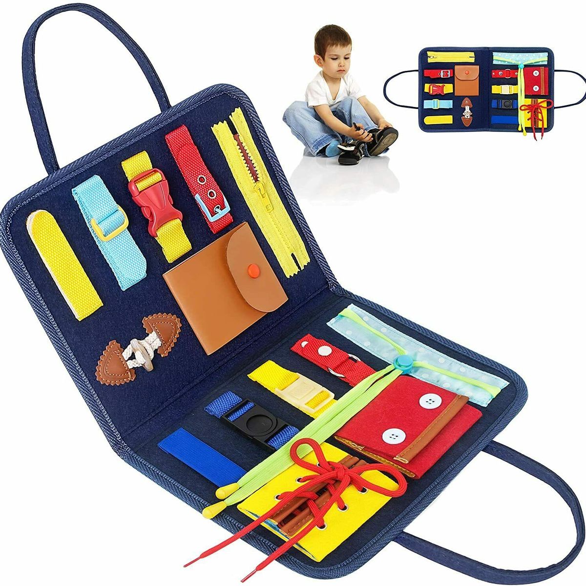 OEM - MOCHILA TABLERO SENSORIAL DE ESTIMULACION BASICO MONTESSORI
