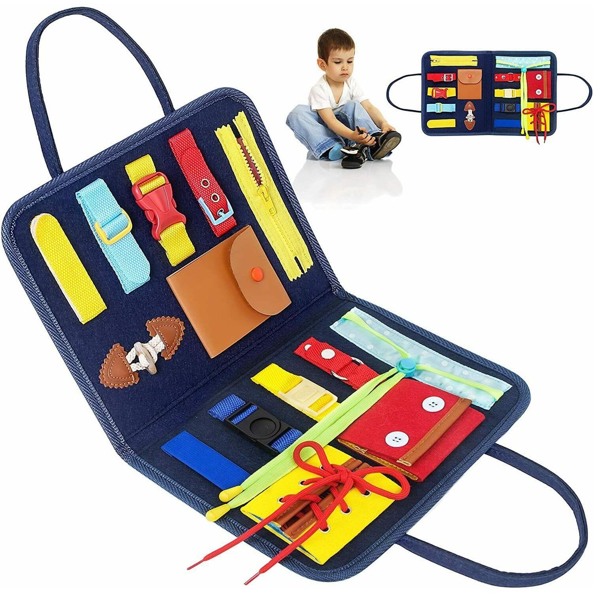 OEM - MOCHILA TABLERO SENSORIAL DE ESTIMULACION BASICO MONTESSORI