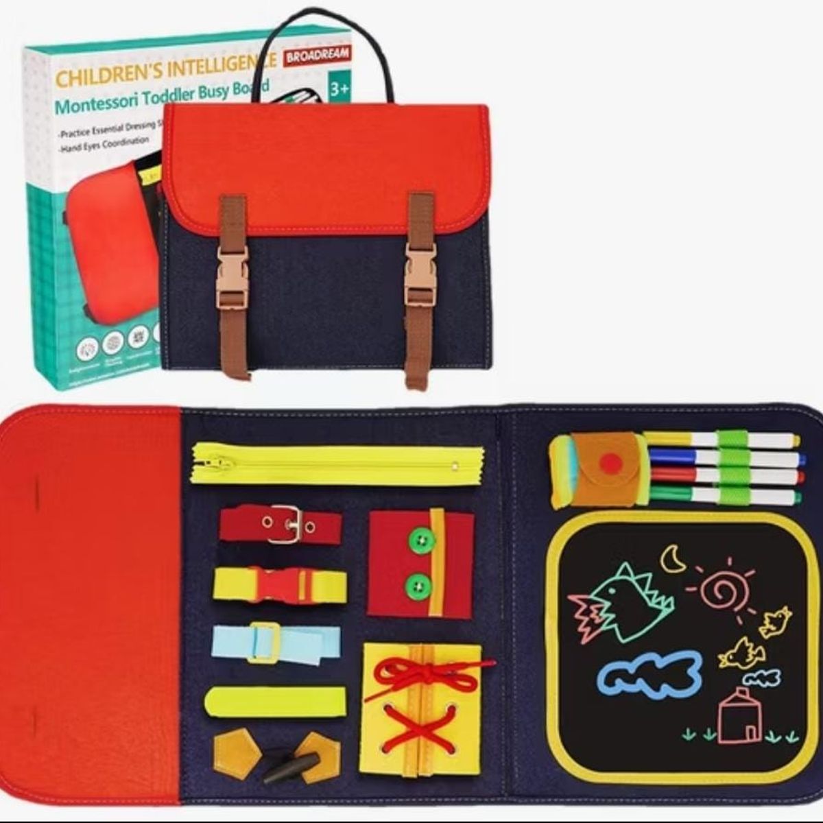 OEM - MOCHILA TABLERO SENSORIAL DE ESTIMULACION BASICO MONTESSORI