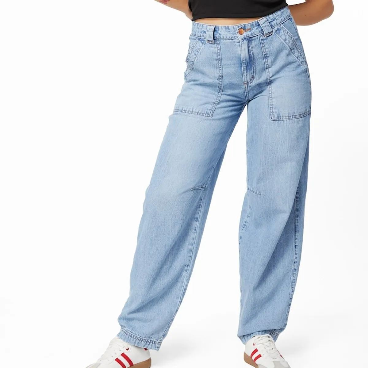 EFESIS - JEANS RITU MOM BALLOM LIVIANO - Azul