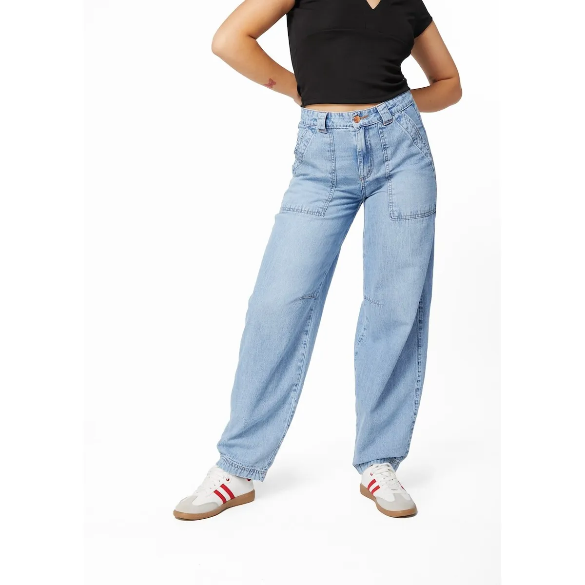 EFESIS - JEANS RITU MOM BALLOM LIVIANO - Azul