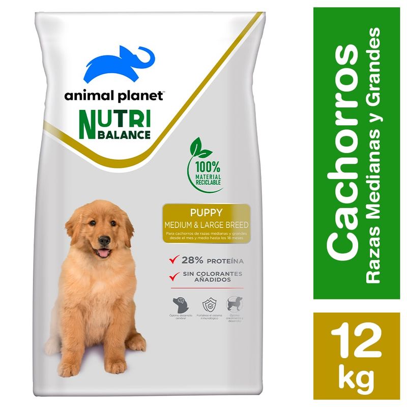 ANIMAL PLANET - Alimento Perro Cachorro Med/Grande 12 Kg Animal Planet NB