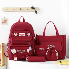DANWEILE - Mochila Escolar Infantil + Accesorios Set 5 Piezas Colegio