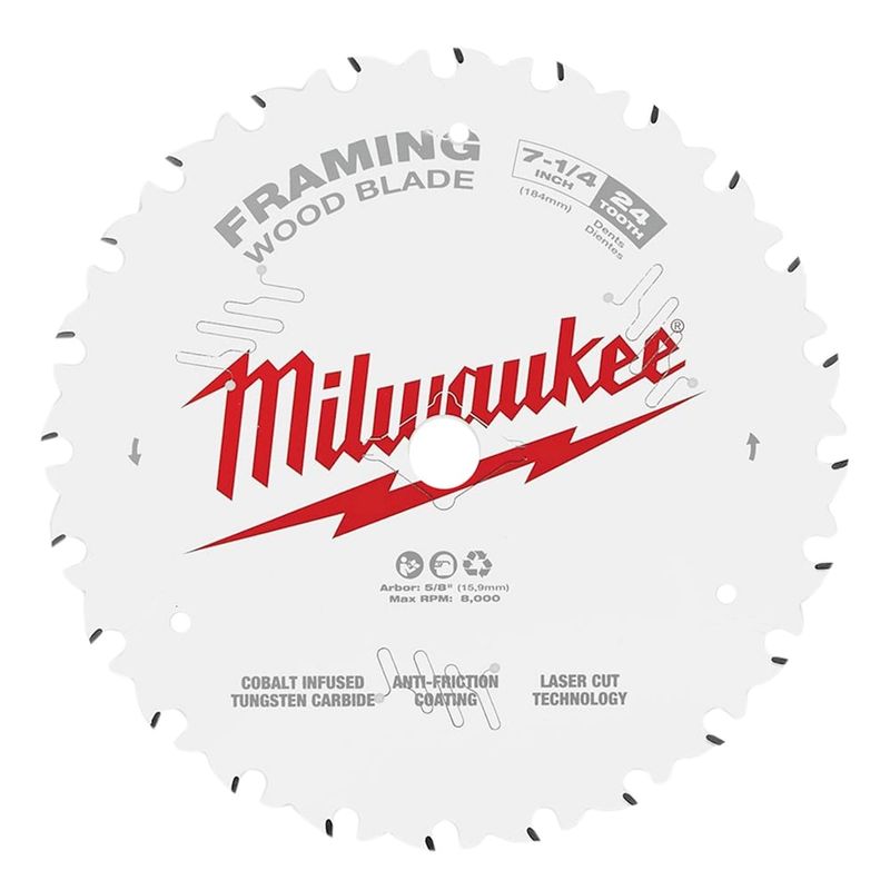 MILWAUKEE - HOJA SIERRA CIRCULAR 7-1/4  24T 48-41-0720 MILWAUKEE