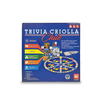Imagen 2 del producto Juego de Mesa Trivia Criolla de Chile -