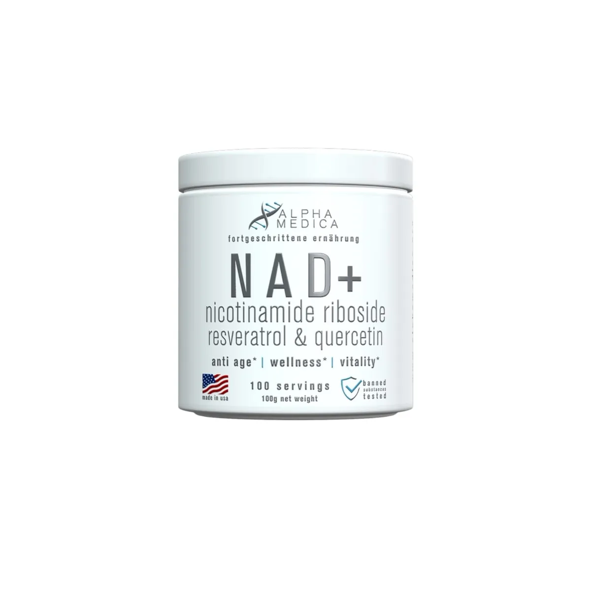 ALPHAMEDICA - NAD+ Y RESVERATROL 100 SERVICIOS - ALPHA MEDICA