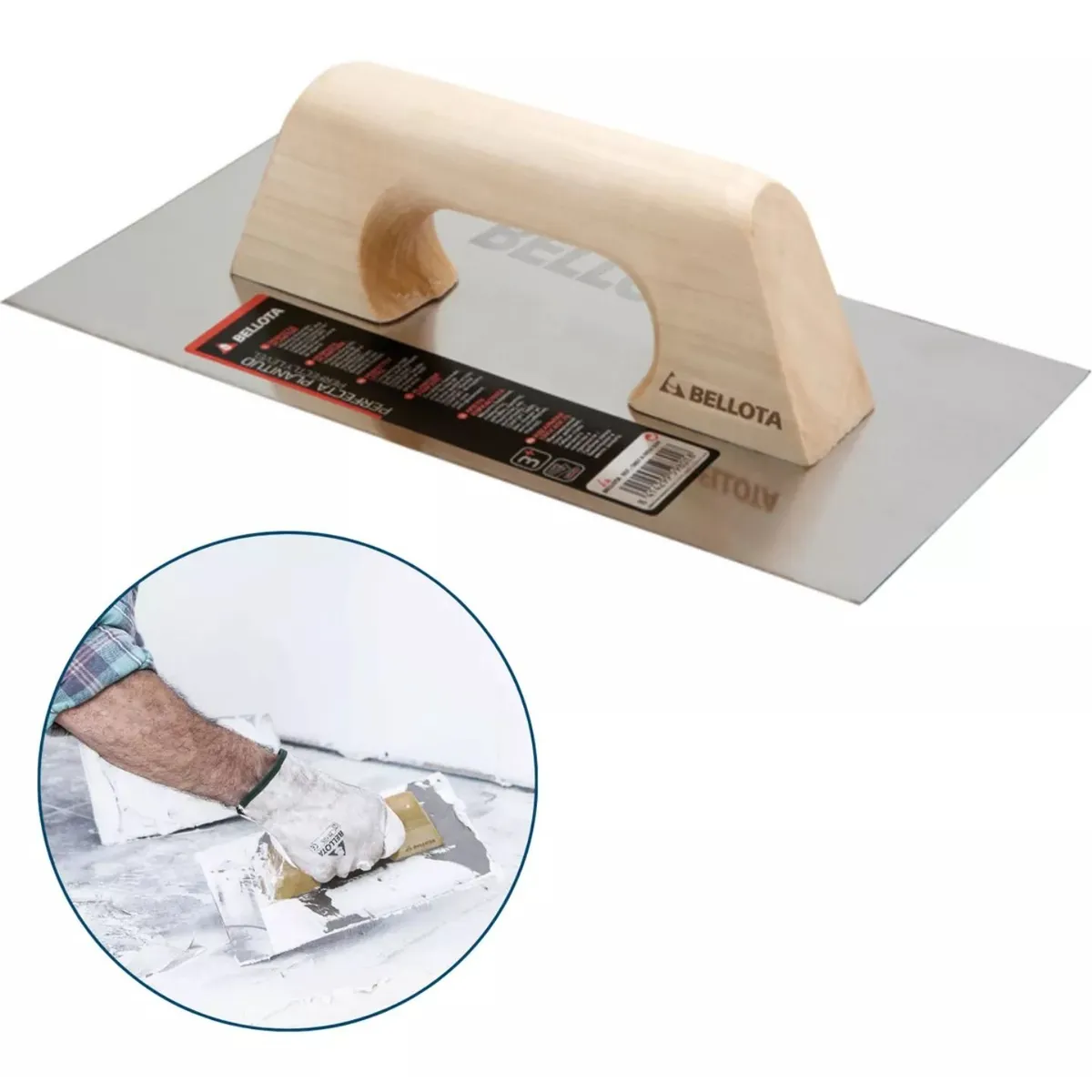 BELLOTA - Llana Lisa 30 X 15 Cm Mango Madera Bellota