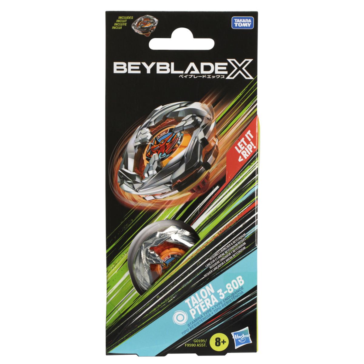 BEYBLADE - Trompo Beyblade X Kit de Refuerzo Talon Ptera 3-80B