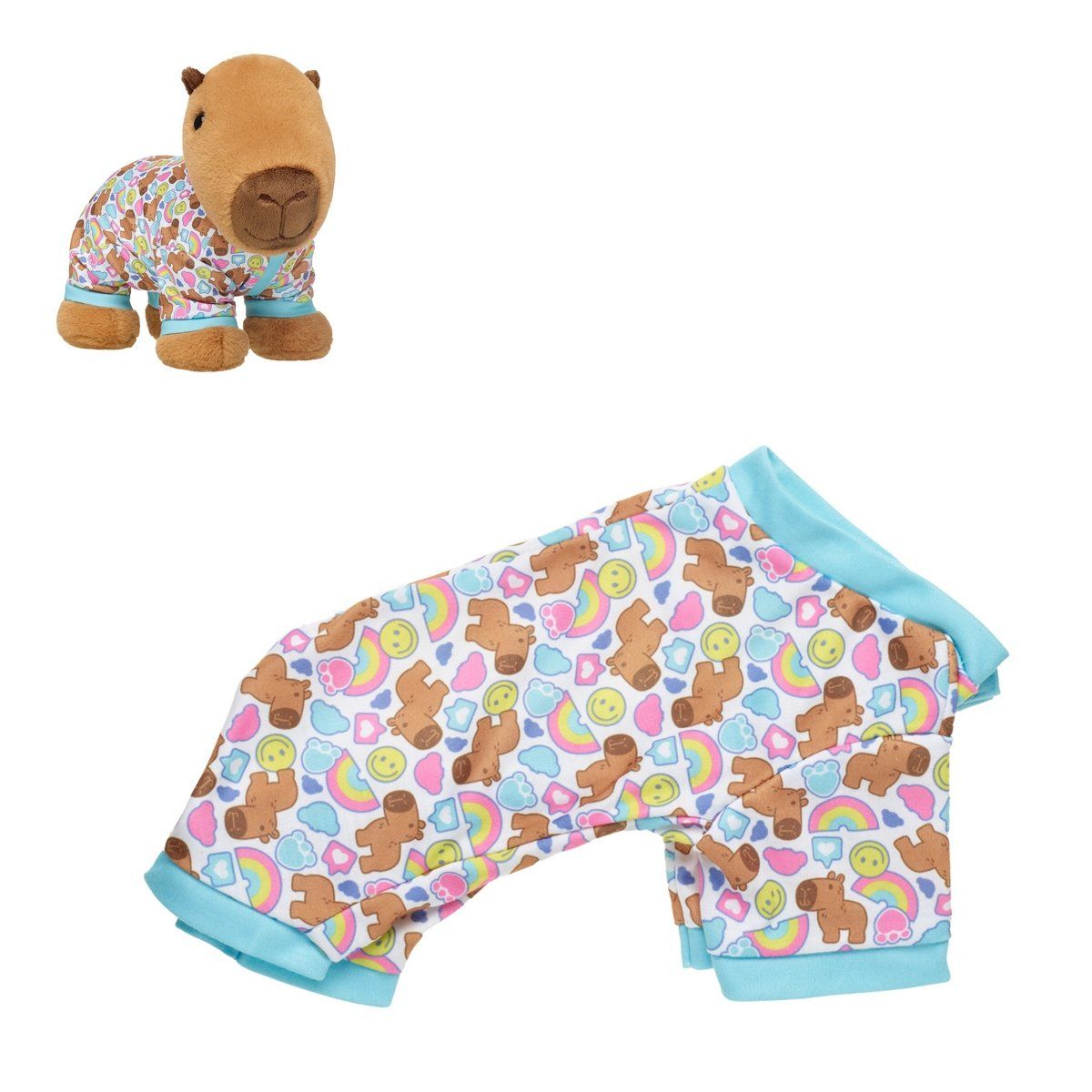 BUILD A BEAR - Pijama Build a Bear capibara colección arcoíris