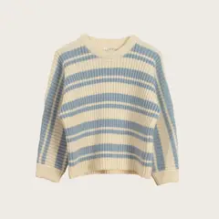 VACANZA - Sweater Costa Baby - Celeste Blanco