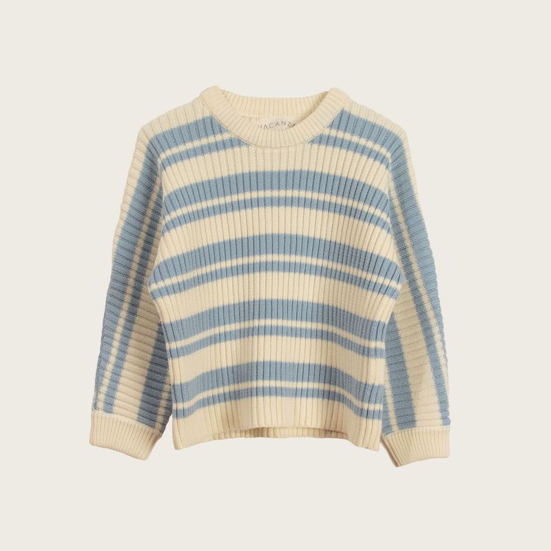 VACANZA - Sweater Costa Baby Vacanza - Celeste Blanco