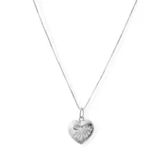 ANDREA COGGIOLA JOYAS - Collar Corazón Tallado Plata Fina 925
