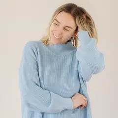 VACANZA - Sweater Costa - Celeste