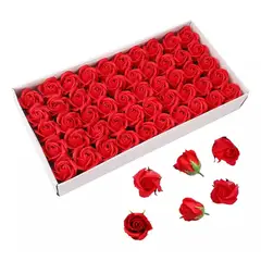 EVERSO - 50 Unid Rosas De Jabón Aroma Artificiales Para Decoraciónes