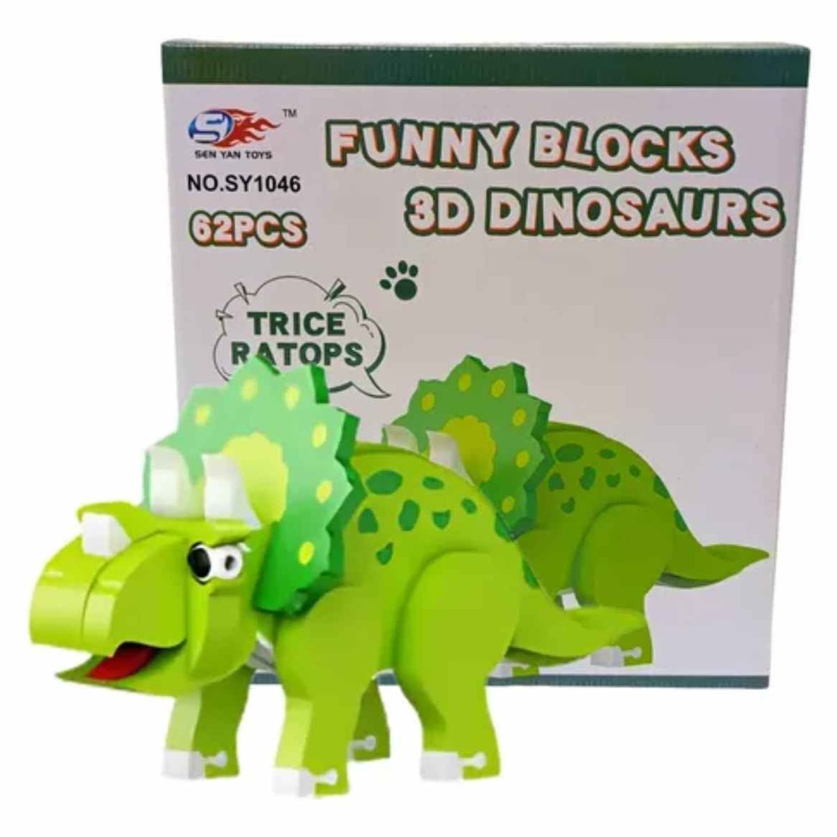 OEM - Bloques De Construcción Eva 3D Triceratops 62 Piezas