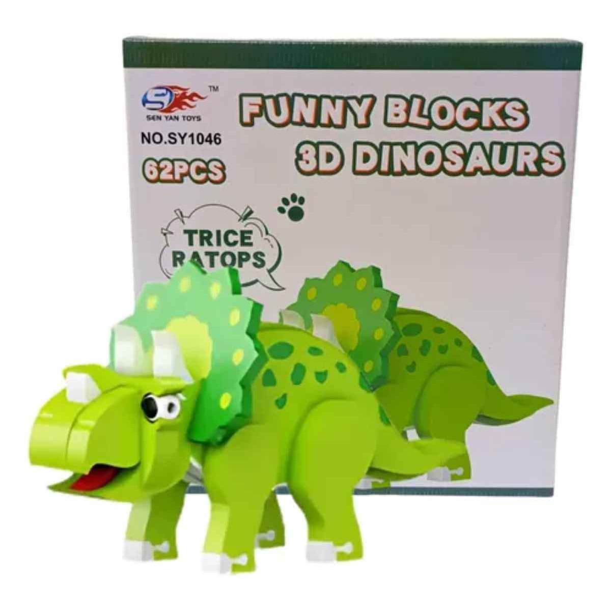 OEM - Bloques De Construcción Eva 3D Triceratops 62 Piezas