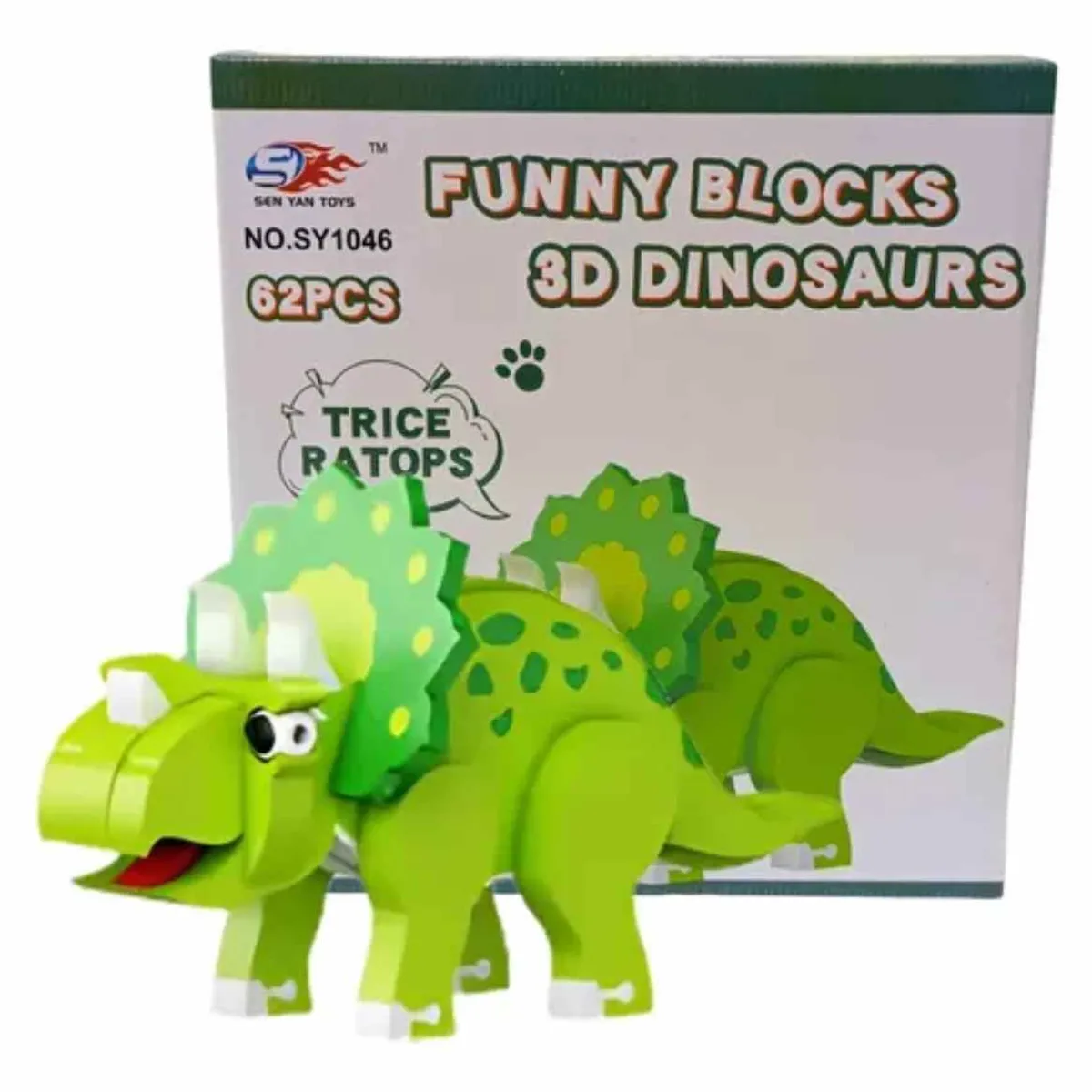 OEM - Bloques De Construcción Eva 3D Triceratops 62 Piezas