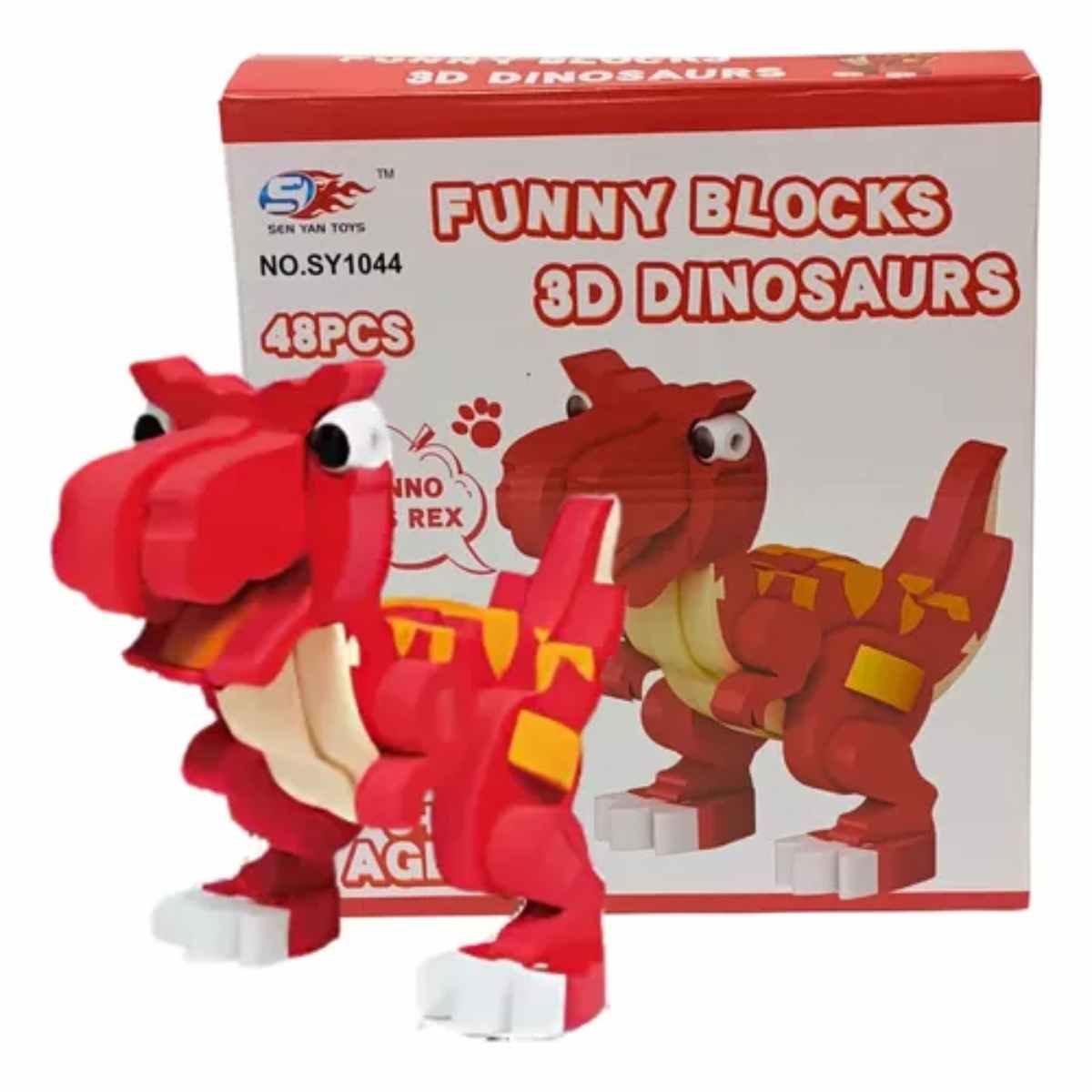 OEM - Bloques De Construcción De Eva 3d Cartoon T-rex 48 Piezas