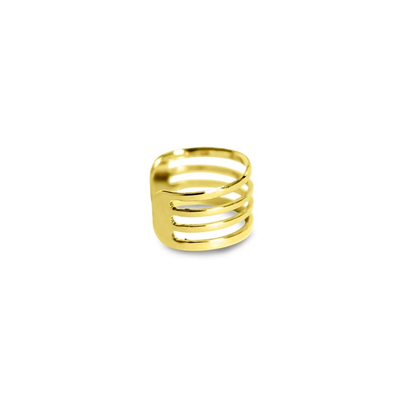 ANDREA COGGIOLA JOYAS - Aro Bidu 4 Argollas Enchapado Oro 18K