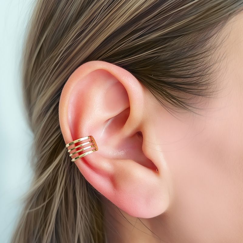 ANDREA COGGIOLA JOYAS - Aro Bidu 4 Argollas Enchapado Oro 18K