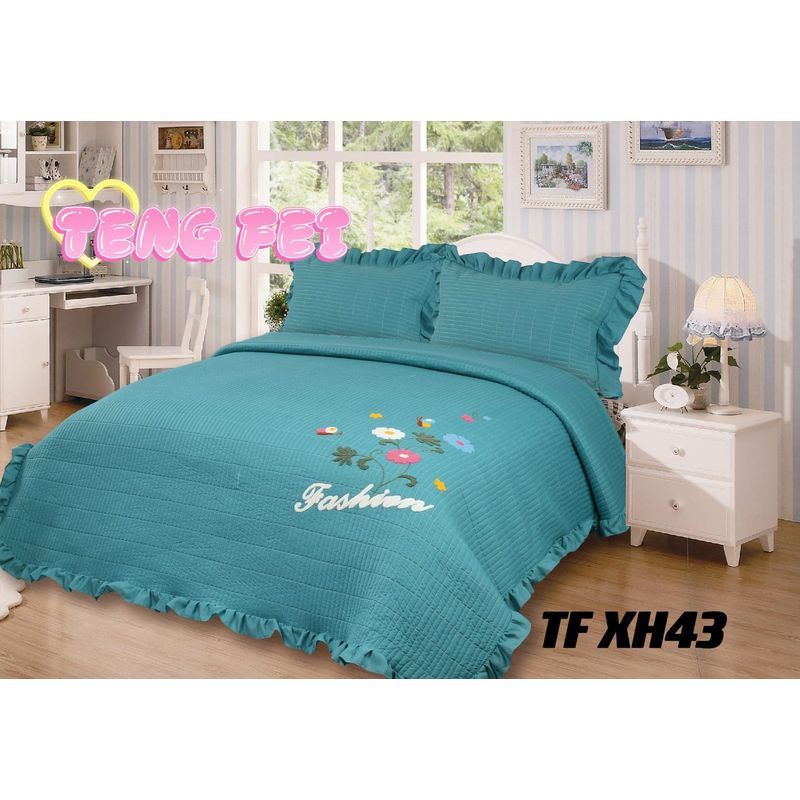 GENERICO - Cubrecamas quilt verano bordado 230x250