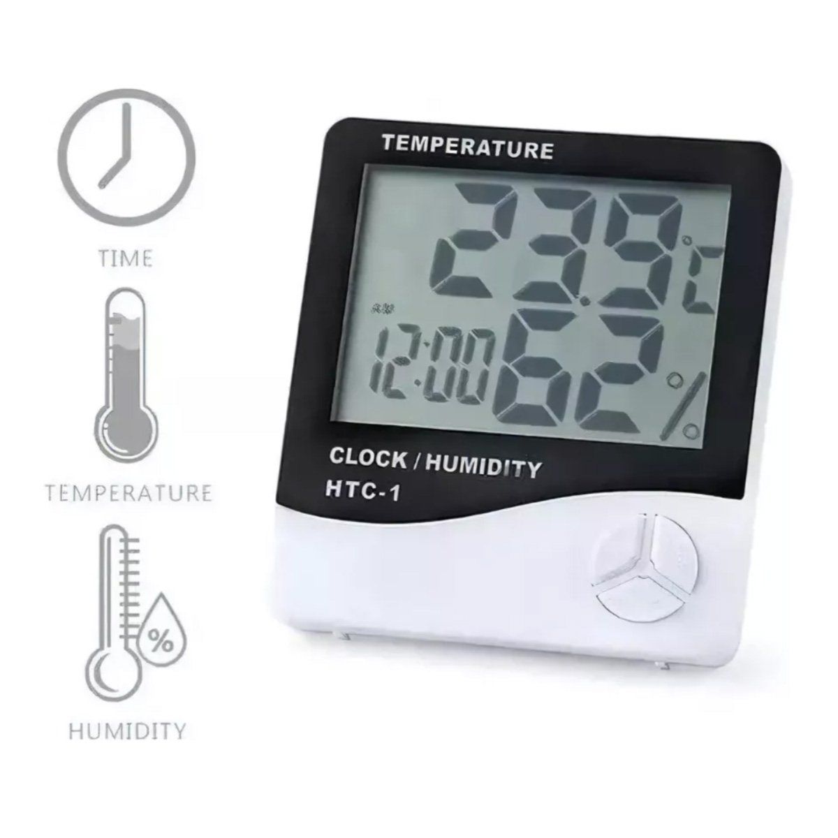 GENERICO - Higrómetro C Sonda Externa Reloj Alarma