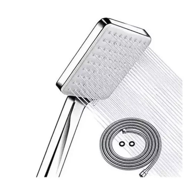 GENERICO - Kit De Ducha Teléfono Manguera Soporte Cromado Acero Inox