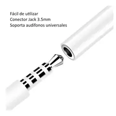 GENERICO - Adaptador Compatible Apple Lightning A Jack 3,5 Audífonos