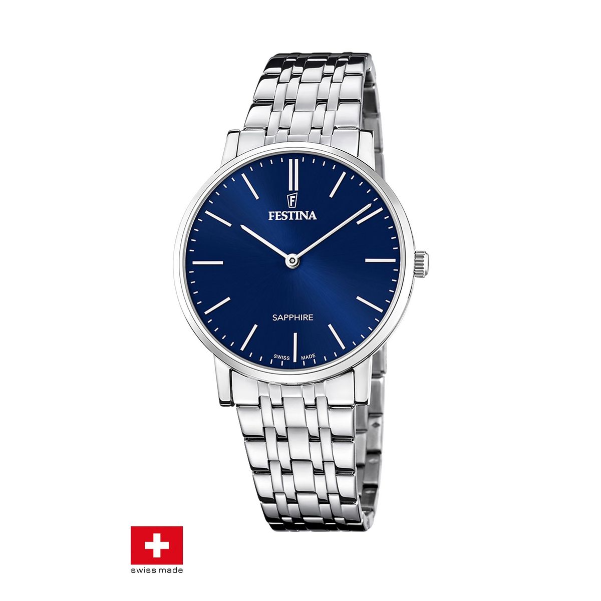 FESTINA SWISS - Reloj F20045/3 Festina Swiss Azul Hombre ACERO CLASICO
