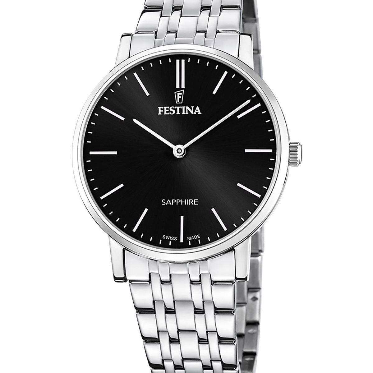 FESTINA SWISS - Reloj F20045/4 Festina Swiss Negro Hombre Acero Clásico