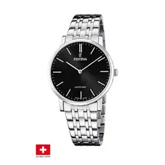 FESTINA SWISS - Reloj F20045/4 Negro Hombre Acero Clásico