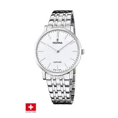 FESTINA SWISS - Reloj F20045/2 Blanco Hombre ACERO CLASICO