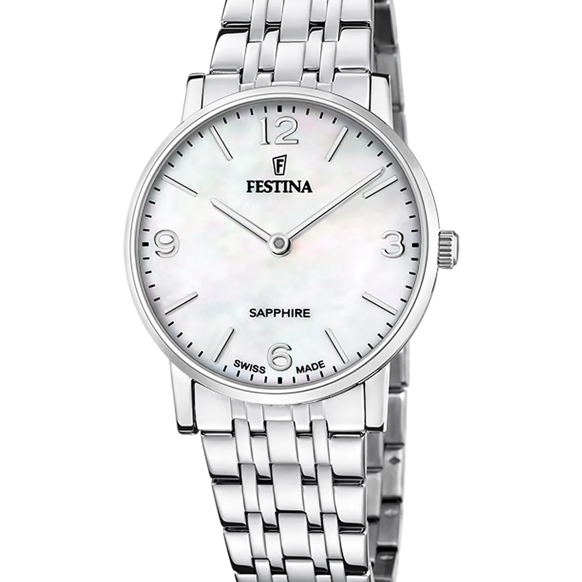 FESTINA SWISS - Reloj F20047/2 Festina Swiss Blanco Mujer ACERO CLASICO