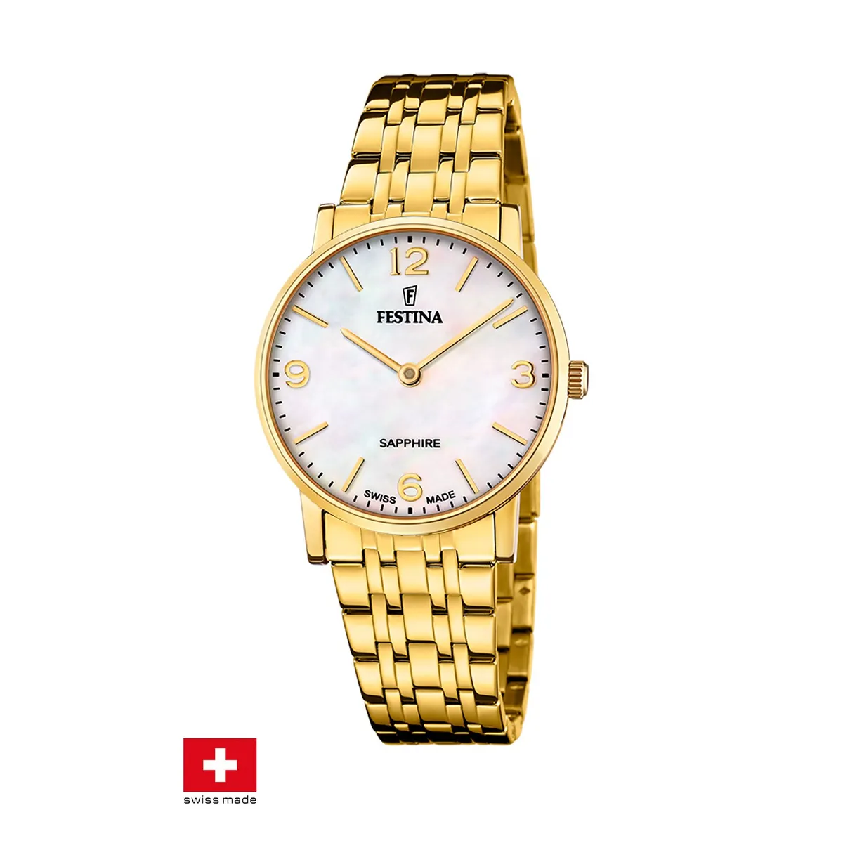 FESTINA SWISS - Reloj F20048/2 Festina Swiss Blanco Mujer ACERO CLASICO