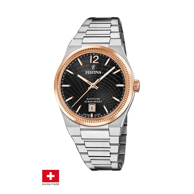 FESTINA SWISS - Reloj F20066/4 Festina Swiss Negro Mujer Rive Collection