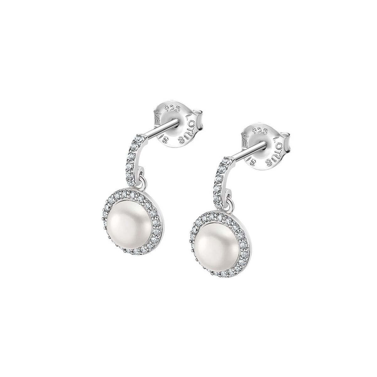 LOTUS SILVER - Aros LP3480-4/1 Lotus Silver Mujer Pearls