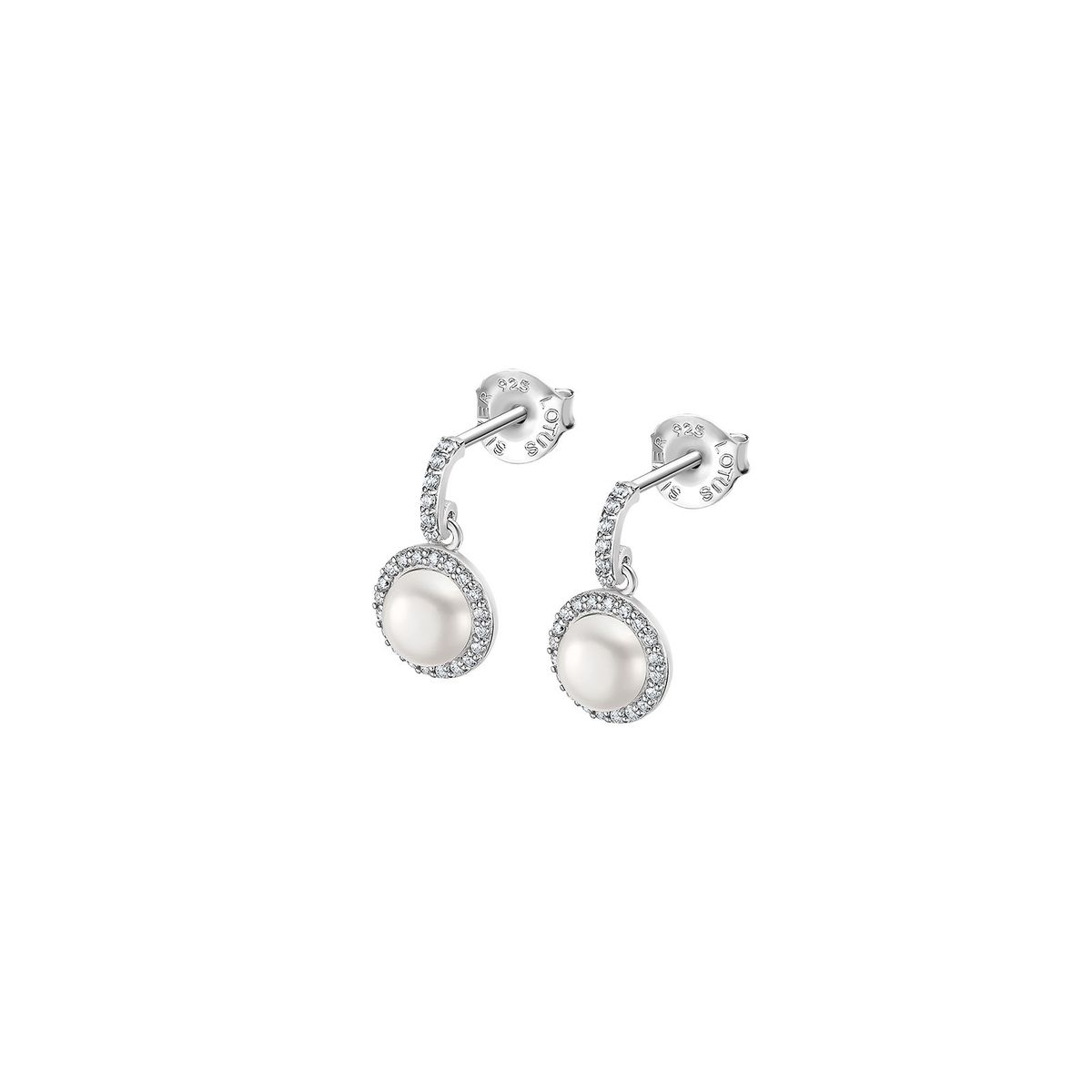 LOTUS SILVER - Aros LP3480-4/1 Lotus Silver Mujer Pearls